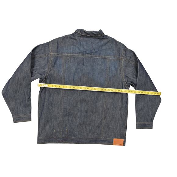 Sean John 2XL Blue Denim Trucker Jacket Cotton Blend Denim Y2K Baggy - Picture 6 of 10